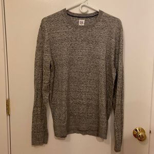 Mens heather gray lightweight sweater
